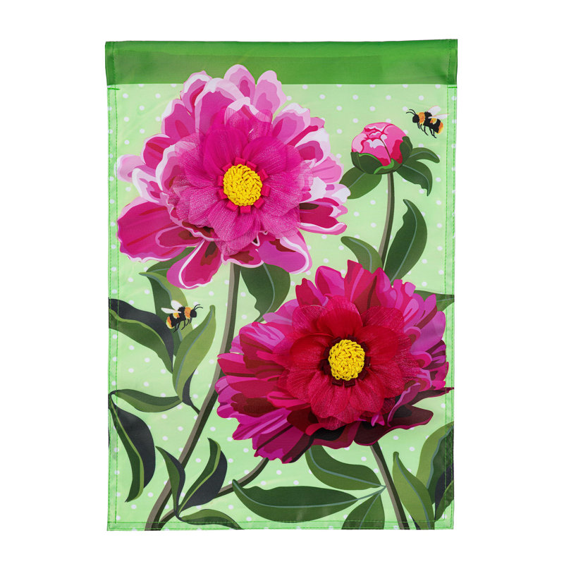 Applique de jardin pivoine