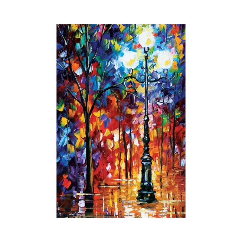 Light In The Alley by Leonid Afremov - Painting on Canvas, Wrapped Canvas, 30.48 cm H x 45.72 cm W