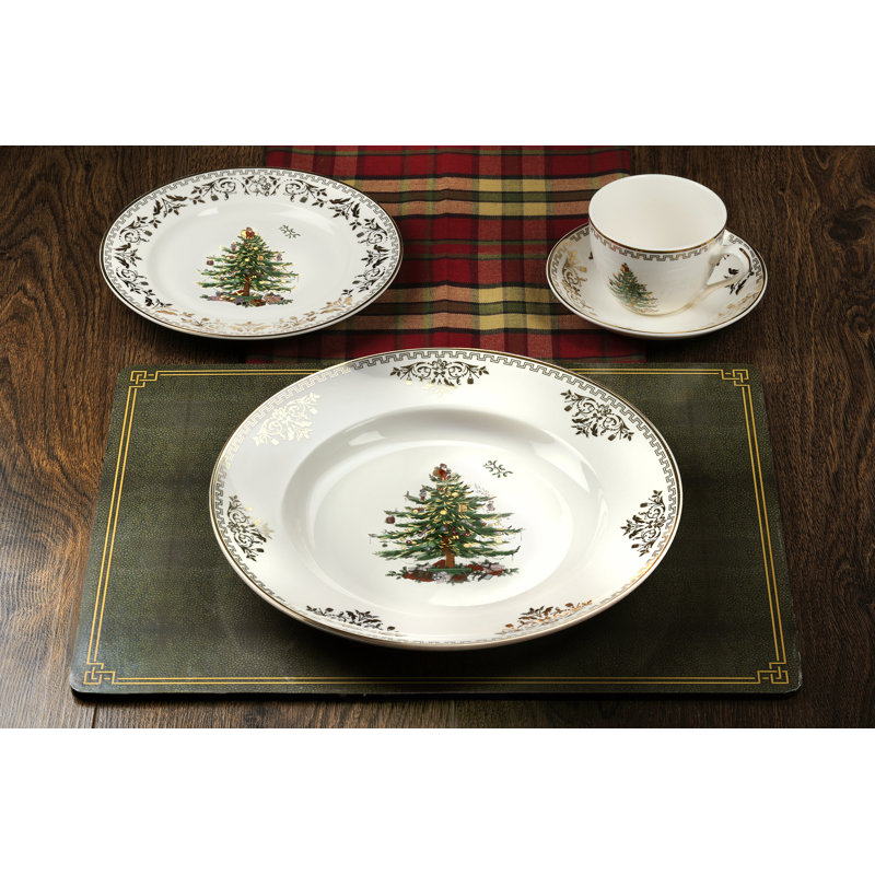 Spode Christmas Tree Gold 4-Pc Place Setting