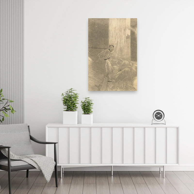 Deux danseuses, vers 1878-1879, estampe d'art mural abstraite contemporaine, H 36 po x l 24 po