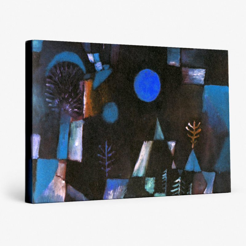 «Blue Night Landscape», art mural sur toile, 18" W x 12" H