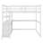 Full Size Loft Bed With Desk And Shelves, Wooden Loft Bed Full With Storage Drawers For Kids Teens Boys Girls,No Box Spring Needed-1250588048