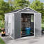 Grey Plastic Outdoor Storage Shed