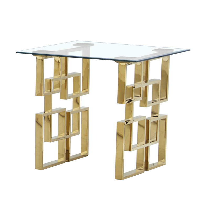 Table de bout Manahan, Argent, H 22 po x l 20 po x P 20 po