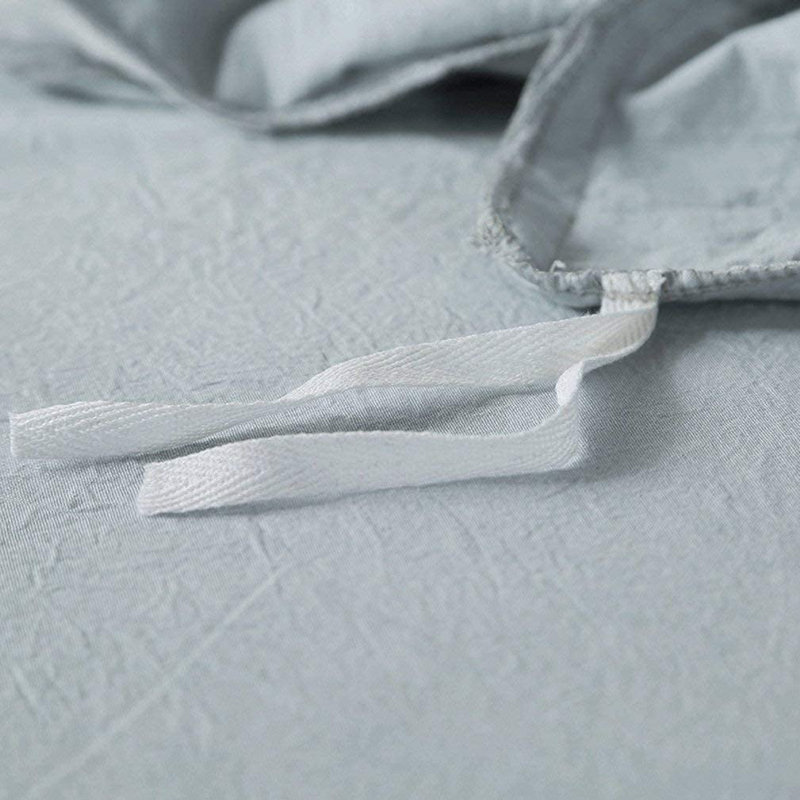 Ensemble de housse de couette en coton de couleur unie Stonewashed, Ciel nuageux