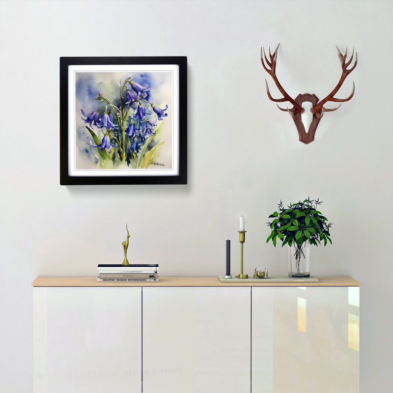 Single Picture Frame Print on Wood, Black