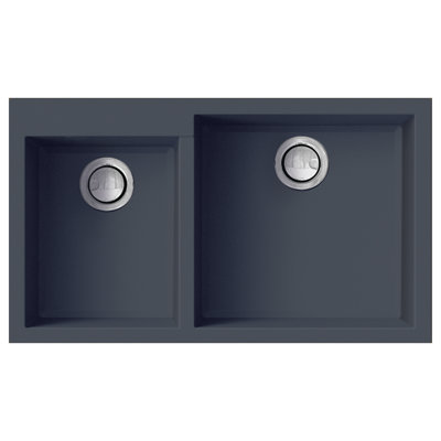 Évier de cuisine à double cuve encastré 33 po x 19 po