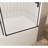 Frameless shower door 56-60 "W x 60"H, 1/4 "(6 mm) Clear Tempered Glass, Explosion Proof Film, Stainless Steel Handle, Matte Black-125502056