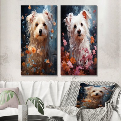 «Dog Maltese Magic», ensemble d'art mural en métal