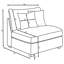 Canapé modulaire rembourré 5 pièces Lafayette