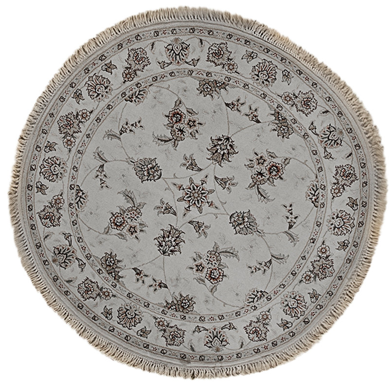 Hand Knotted Area Rug in Ivory