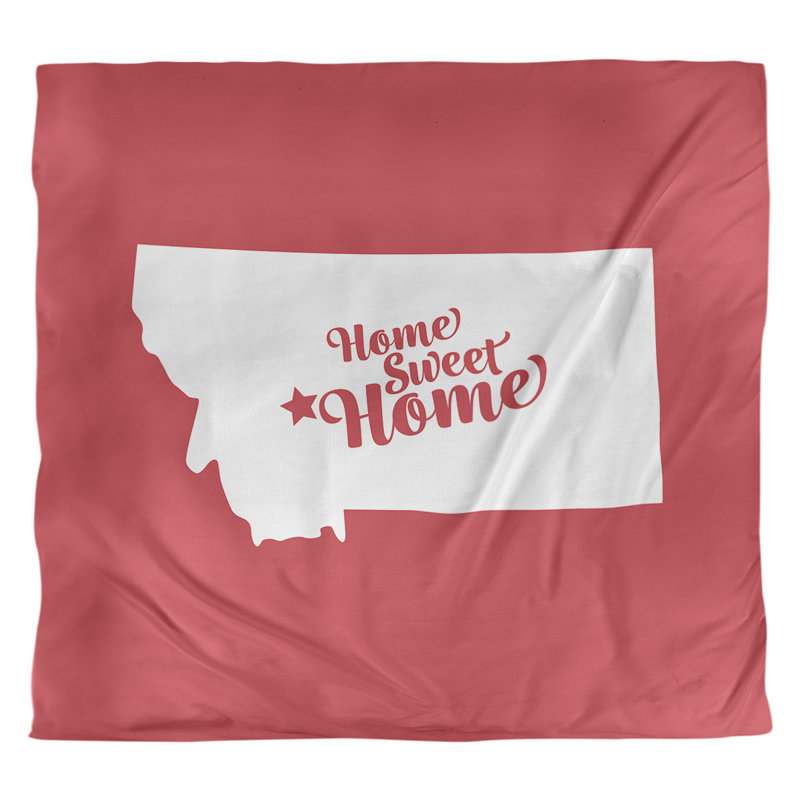 Housse de couette home hélène, Microfibre, Housse de couette pour grand lit, Rouge