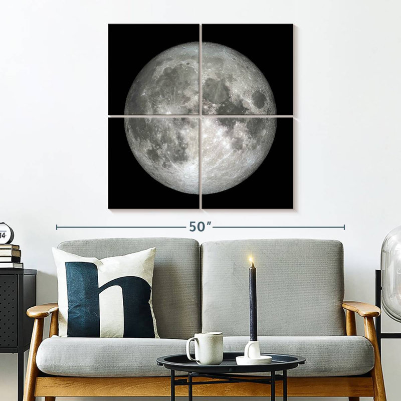 Oberle la lune dans le noir, H 32 po x l 32 po