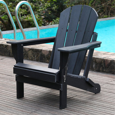 Chaise pliante Adirondack, chaises d'extérieur en PEHD toutes saisons, chaise de patio en bois pour cour, camping, jardin, piscine et foyer