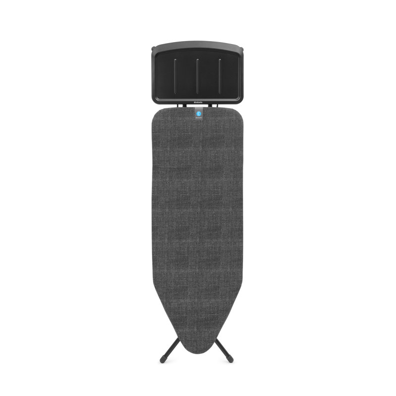 Brabantia Size C Ironing Board with Solid Steam Unit Holder, Grey/Black