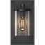 Applique murale cylindrique d'extérieur 1 lumière avec cage en verre transparent