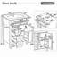 Meuble-lavabo 24 po avec lavabo, lavabo en céramique, armoire de salle de bain avec 1 tiroir coulissant et 2 tiroirs de rangement coulissants-464520008