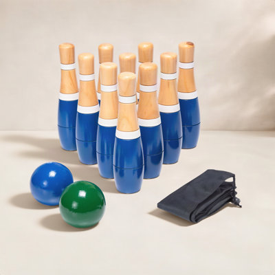 13-Piece Wood Bowling Set