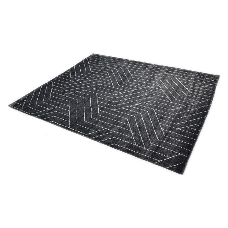 Kali Hand Knotted Geometric Area Rug, Rectangle 8' x 10'