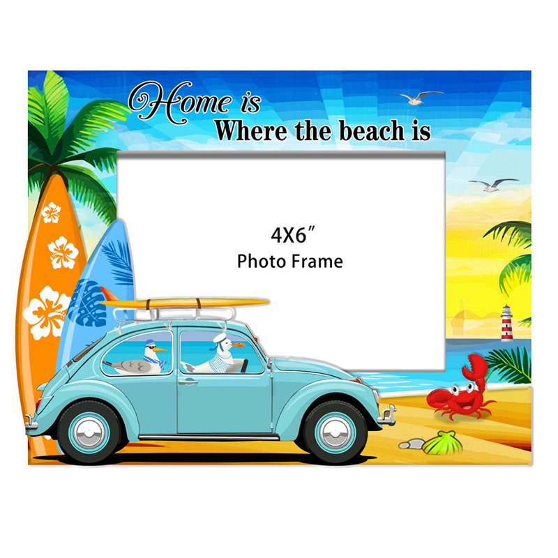 Sansa Blue Medium Density Fiberboard (MDF) Wall Mounted Picture Frame