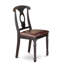 L'ensemble 3 pièces de table et chaises de cuisine comprend une table de salle à manger ronde avec Dropleaf et 2 chaises de salle à manger en similicuir, 42 po x 42 po, noir-1005409572-1064442627-1064442625