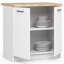 The kitchen base cabinet is white-105005256