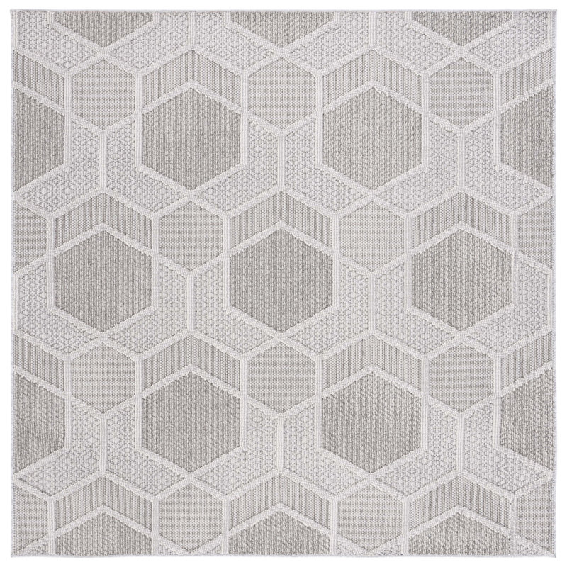 Berdella Performance Geometric Rug, Square 6'7"