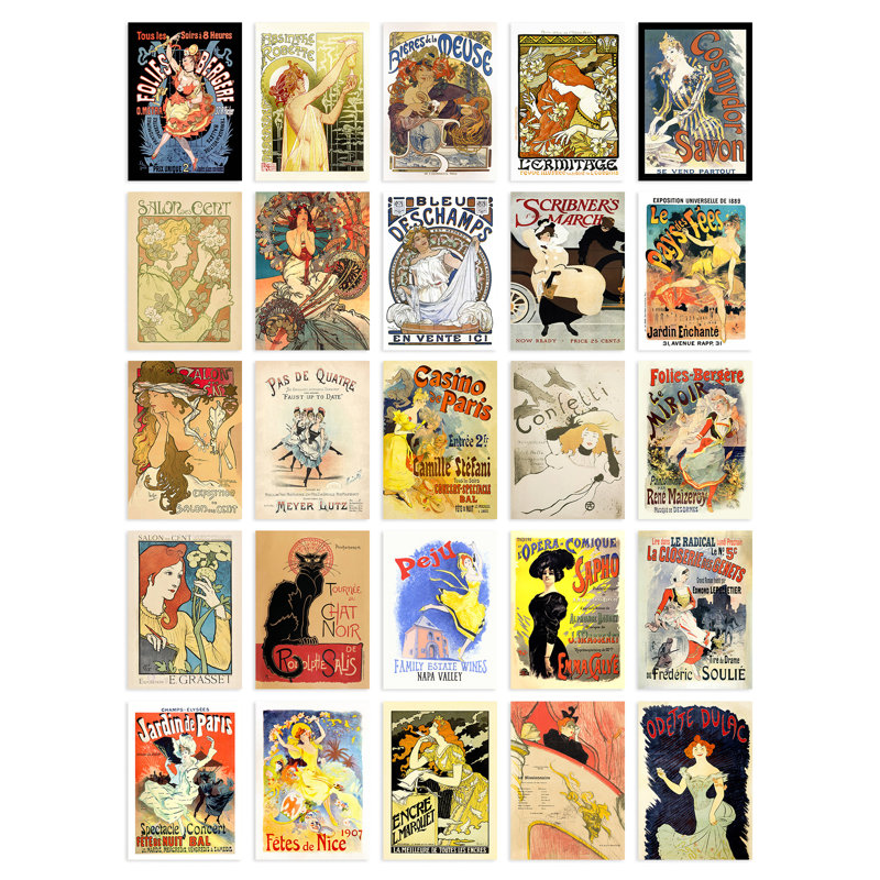 Old French Advertising Aesthetic - 50 Piece No Frame Print