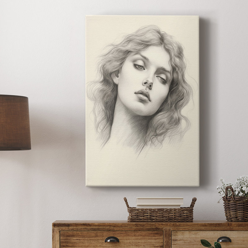 Impression de portrait rétro II - galerie Cavas sur mesure, H 18 po x l 12 po