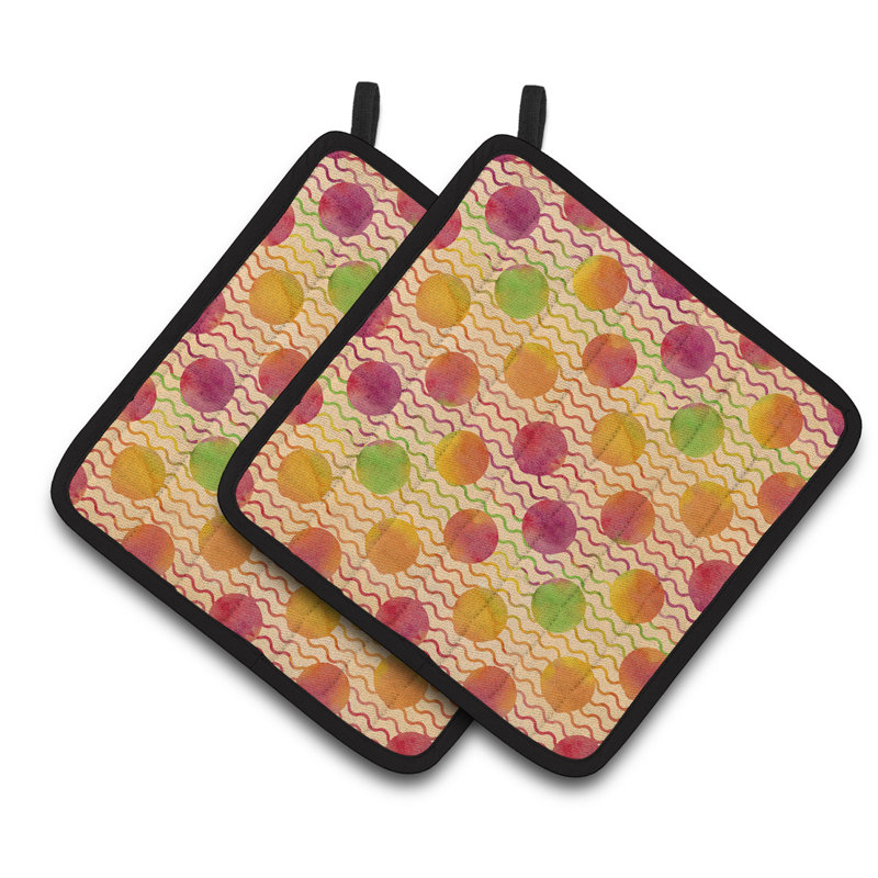 Cuisinier poignée sqiggles et arc-en-ciel en aquarelle caroline