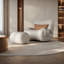 Chaise berçante en similicuir-101890842