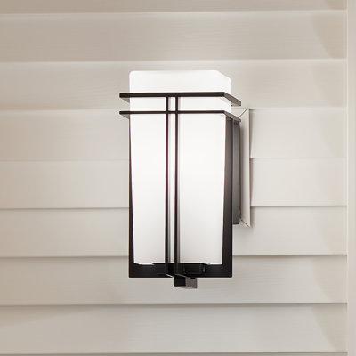 Modena 17.25" 1-Light Black Outdoor Wall Lantern