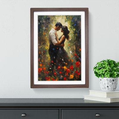 XYZ-FRM-V1223-4394 Lovers Impressionism No.2 - Single Picture Frame Print on Wood
