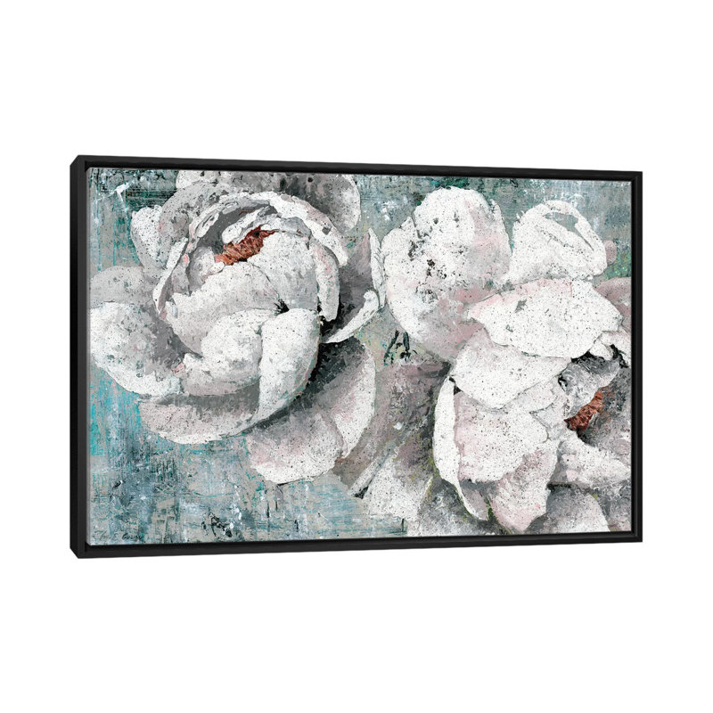 « luxueux jardin », reproduction sur toile, H 18 po x l 26 po x P 1,5 po, Toile avec cadre noir