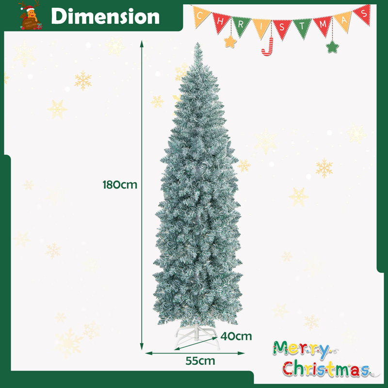 Lighted Artificial Christmas Tree, 6'