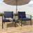 2Pcs Patio Metal Wicker Chairs with Cushions-623058093