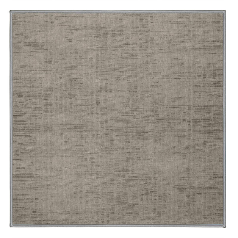 Tapis abstrait gris lavable à la machine, Carré 3 pi