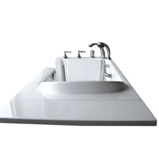 52'' x 30'' Walk-in Fiberglass Bathtub with Faucet
