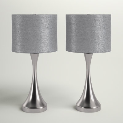 Ensemble de lampes de table en nickel brossé 25,25 po Arseni avec USB