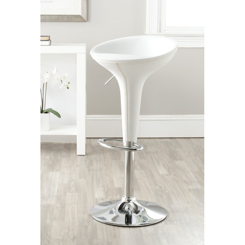 Bunky Swivel Upholstered Counter Stool, White