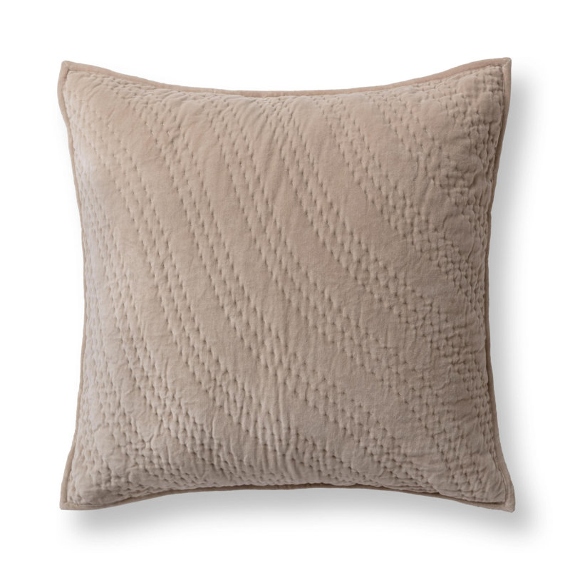 Elms 4-Piece Velvet Cotton Blend Quilt Set, Beige