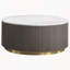 Ensemble de 2 tables basses rondes en marbre blanc-2111226581