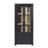 Cottrell 72" H x 32" W 3-Tier Wood Bookshelf with Glass Doors and Drawer Storage-363113395