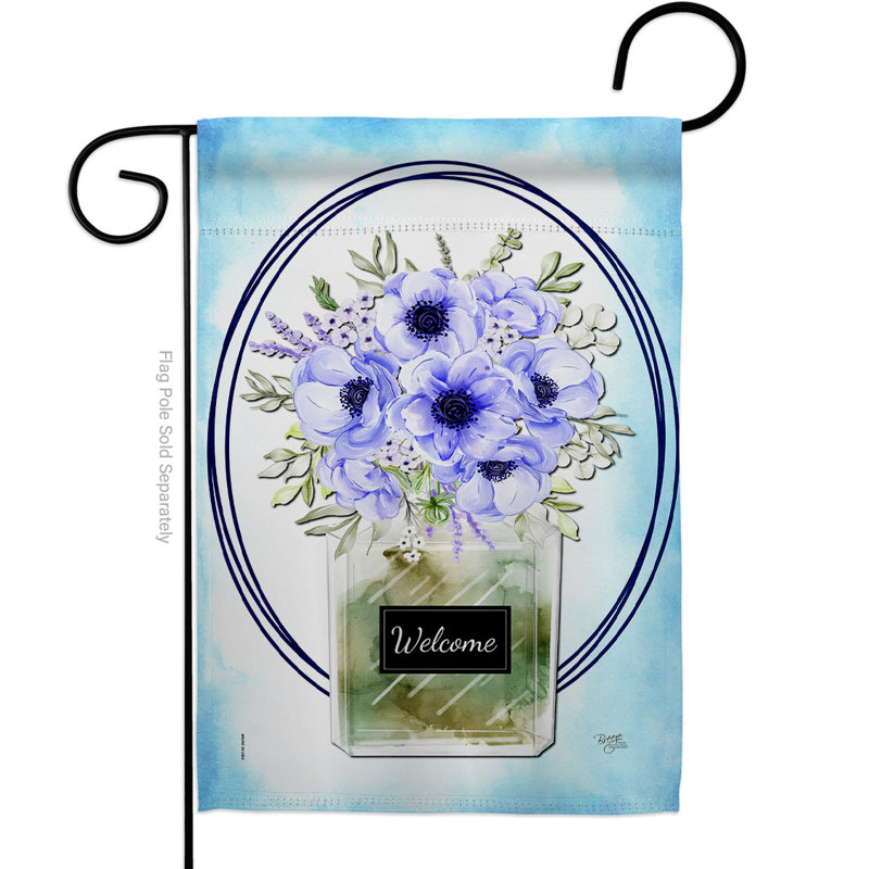Drapeau de jardin en polyester 2 côtés 18 x 13 po