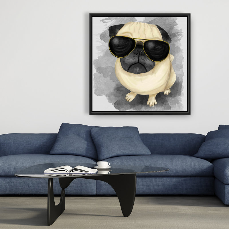 «Pug With Style» sur toile