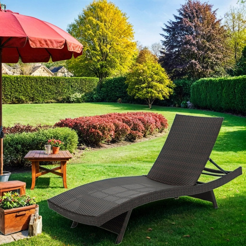 Chaise longue d'extérieur en polypropylène Khaleelah