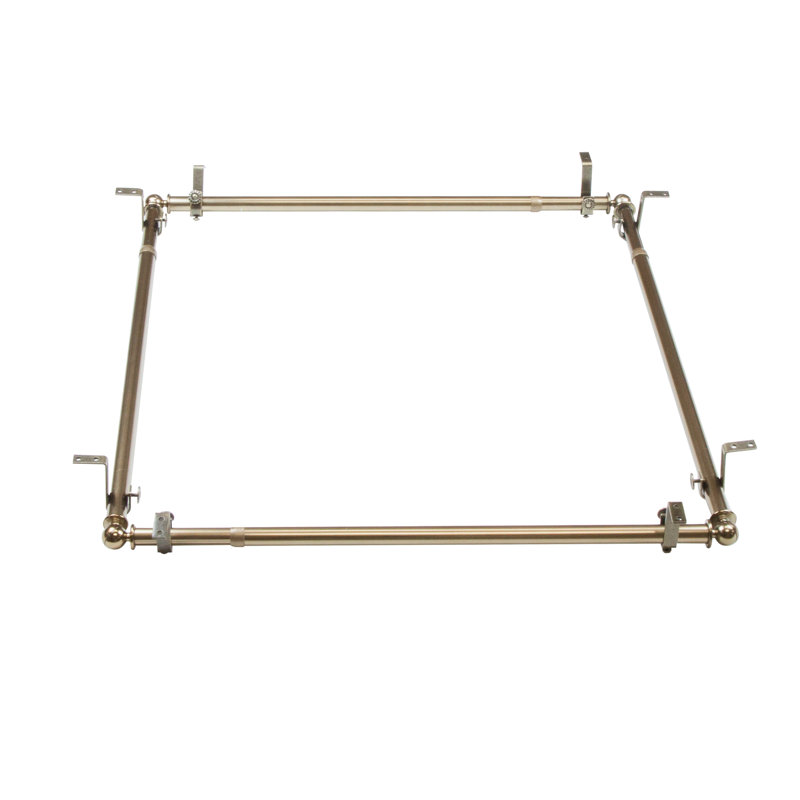 Tringle à rideaux simple ajustable 0,81 po Godley, Laiton antique, H 2,5 po x l 120 po x P 2,3 po
