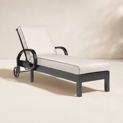Monterey 81'' Long Reclining Single Chaise Sunbrella® with Cushions