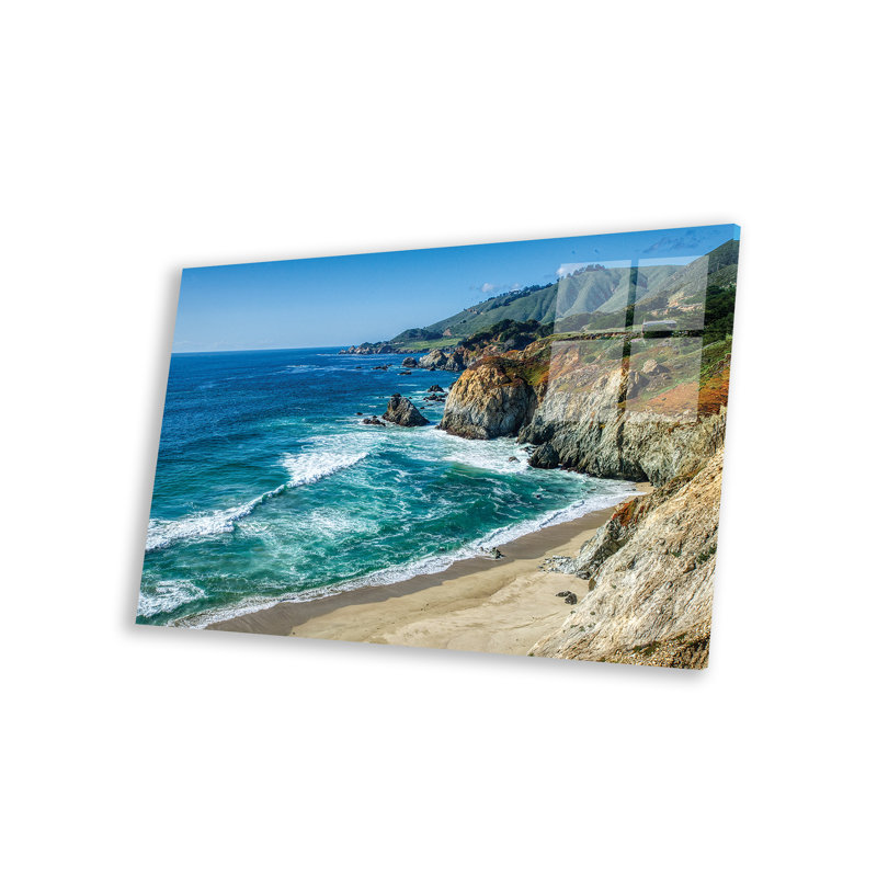 «Coastline of California At Big Sur», impression sur verre acrylique