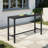 Arboleya Rectangular Metal Outdoor Bar Table with Leveling Knob-597209732-597209734